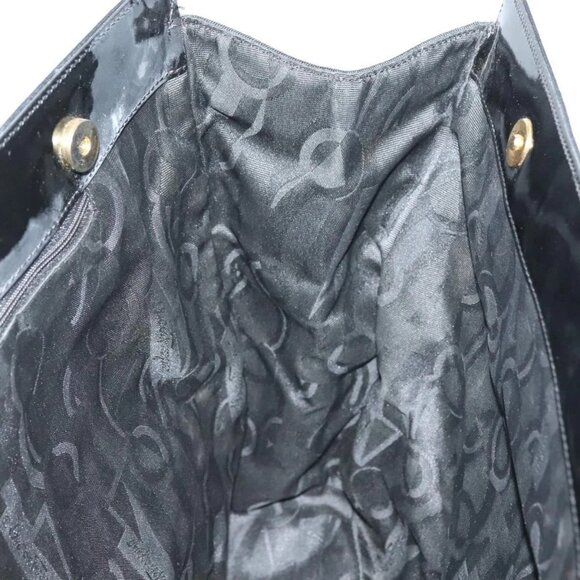 Salvatore Ferragamo Vala Tote Bag Nylon Black Gold Auth gh381 - Picture 11 of 15